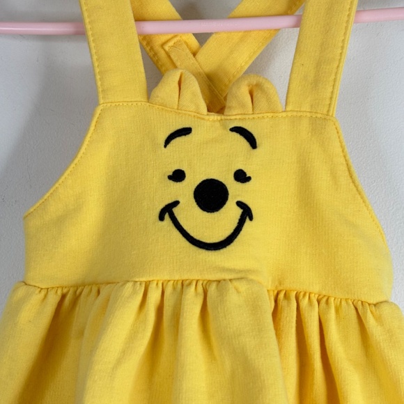 Disney Winnie the Pooh Overall Dress 6M Embroidery Pinafore Cross Back Halloween - Picture 2 of 10